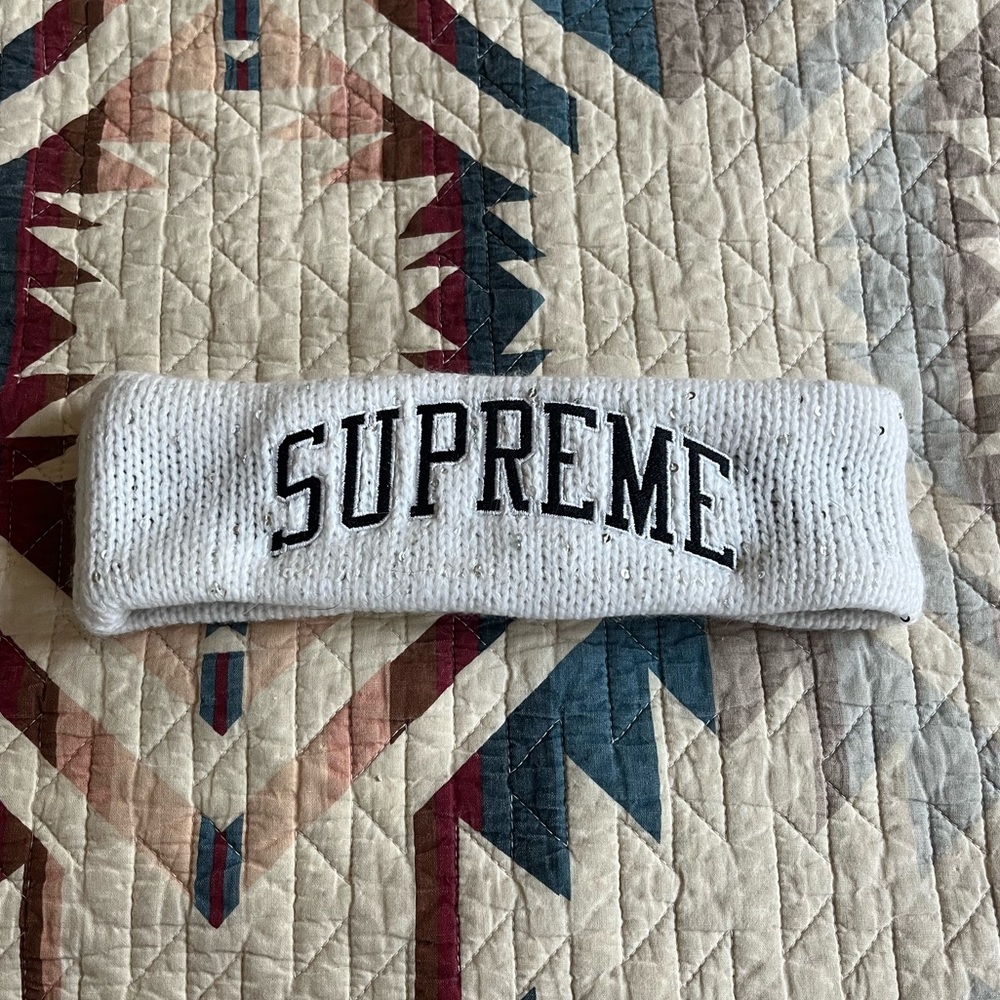 Supreme New Era Sequin Arc Logo Headband SS18